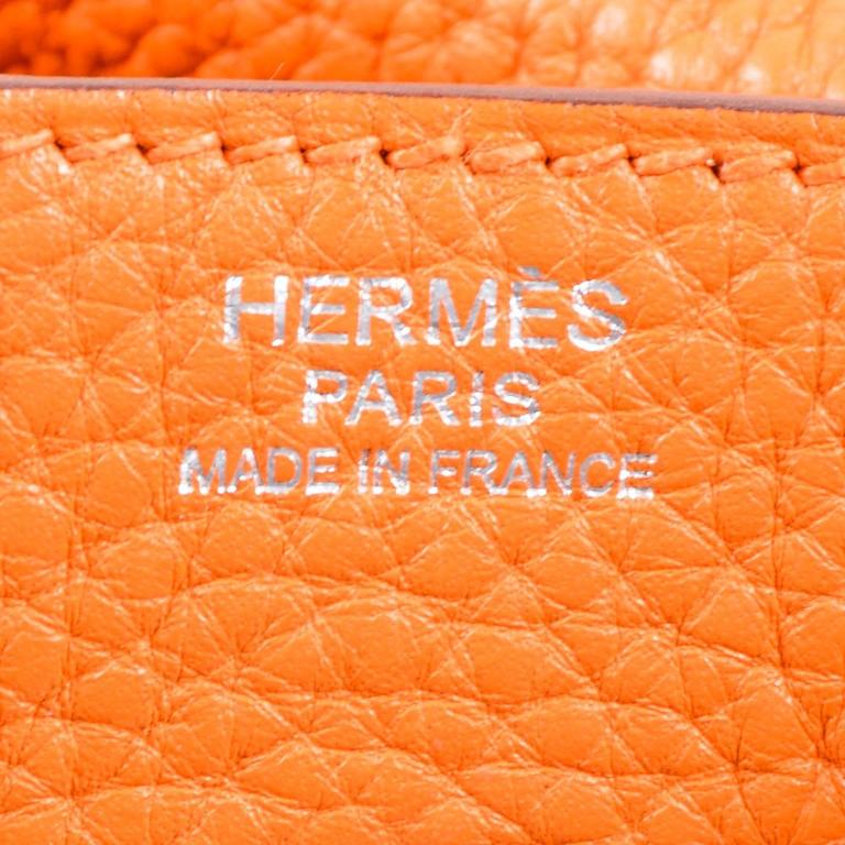 Hermes Fire Orange Taurillon Clemence Calfskin Leather 30cm Lindy ...