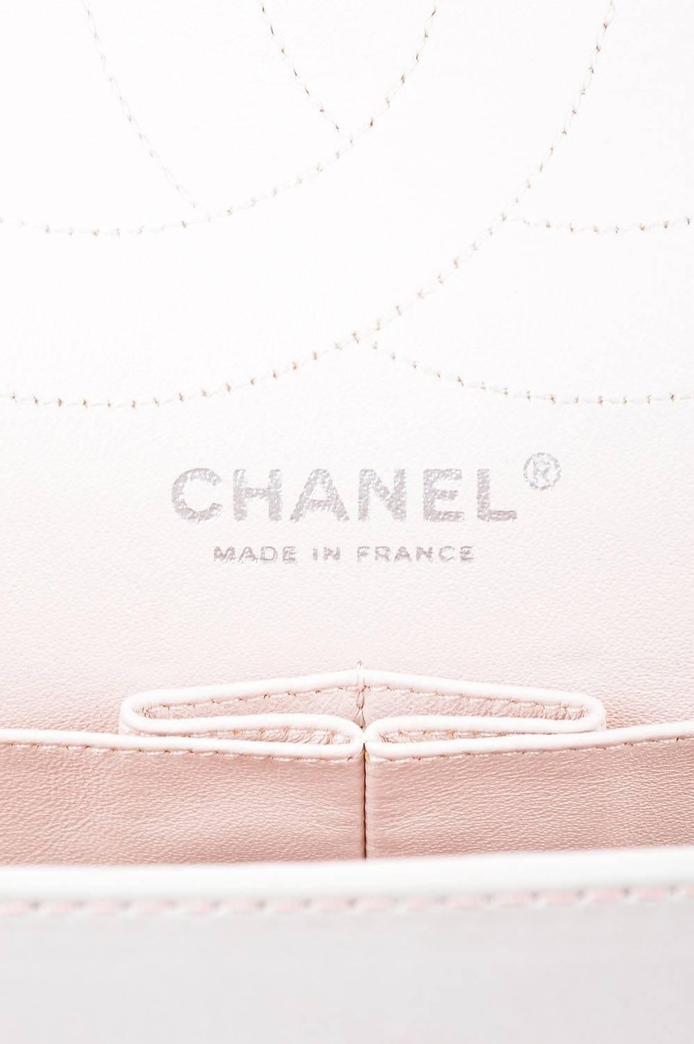 Chanel Pink White Leather Ombre Degradé 