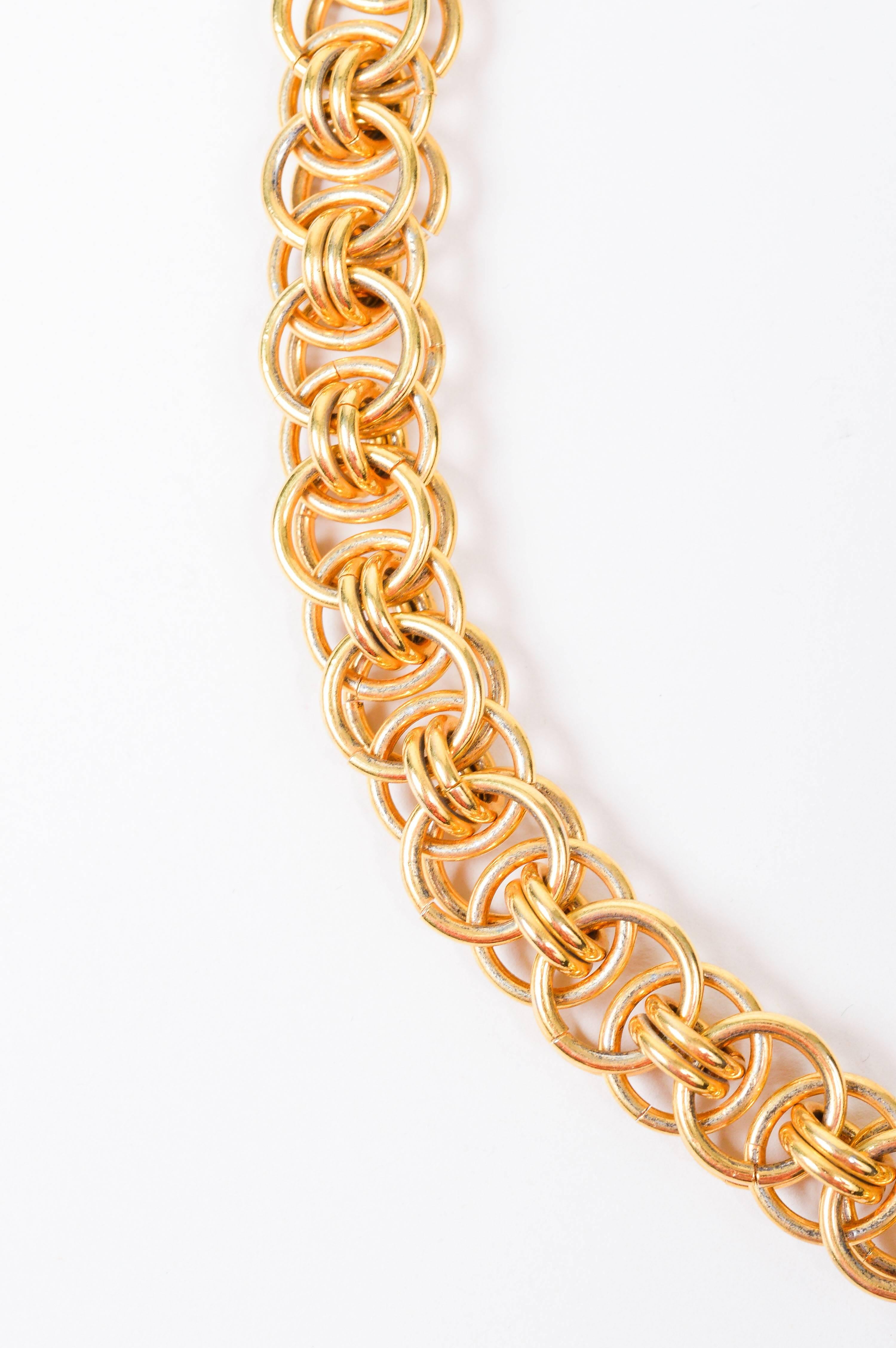 Women's Vintage Chanel Gold Tone 'Coco' Figure Removable Pendant Charm Chain Necklace