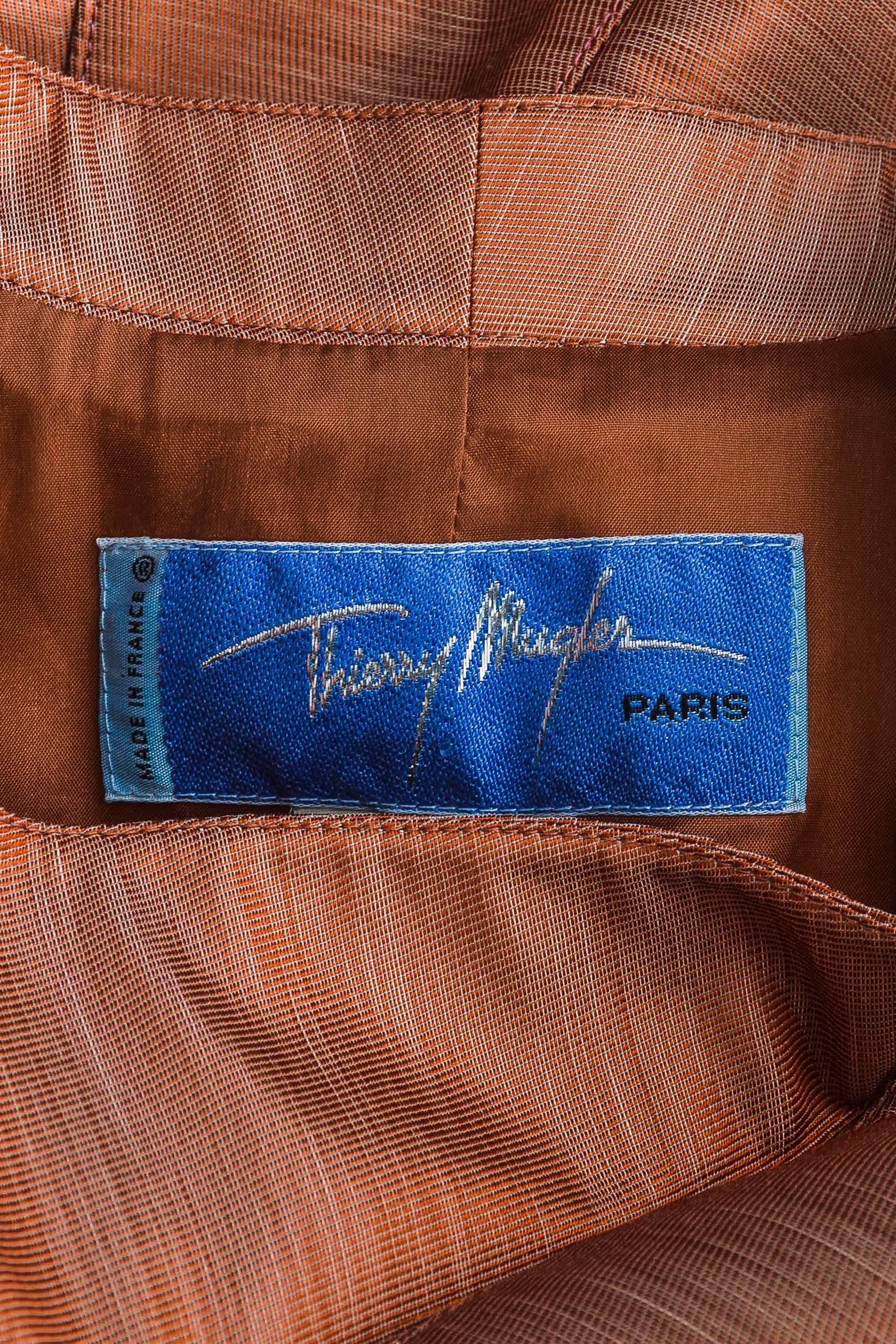 Vintage Thierry Mugler Pink Silk Blend Textured LS Structured Blazer SZ 44 1