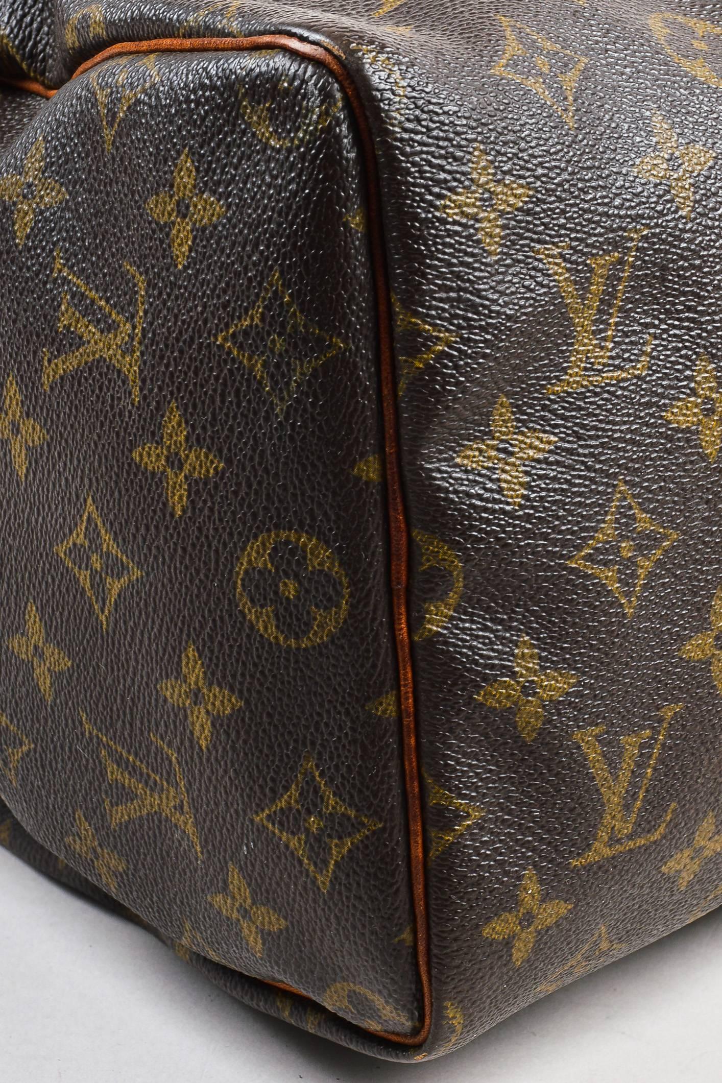 Vintage Louis Vuitton Brown Monogram Canvas Speedy 30cm Duffel Bag In Good Condition In Chicago, IL