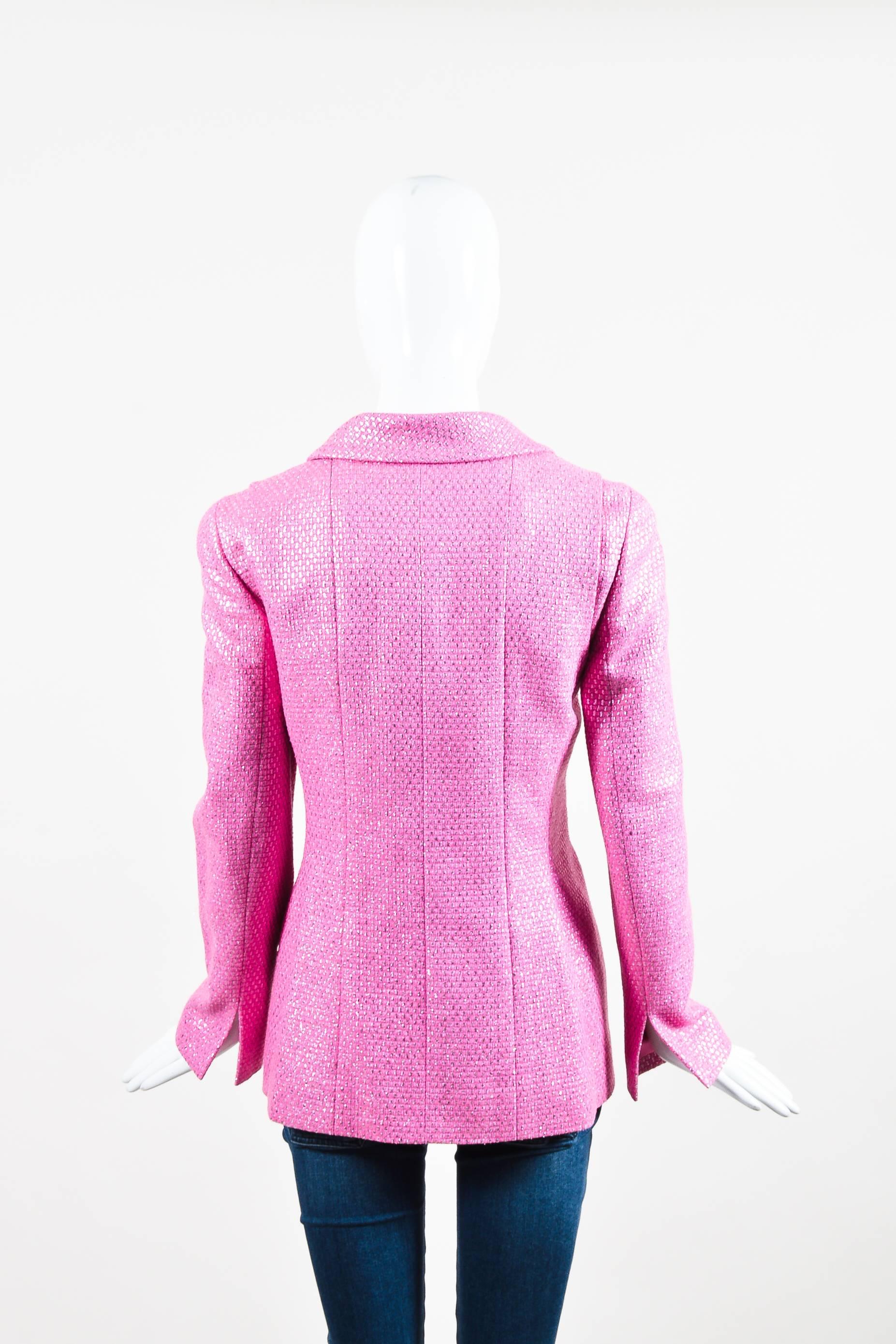 metallic pink blazer