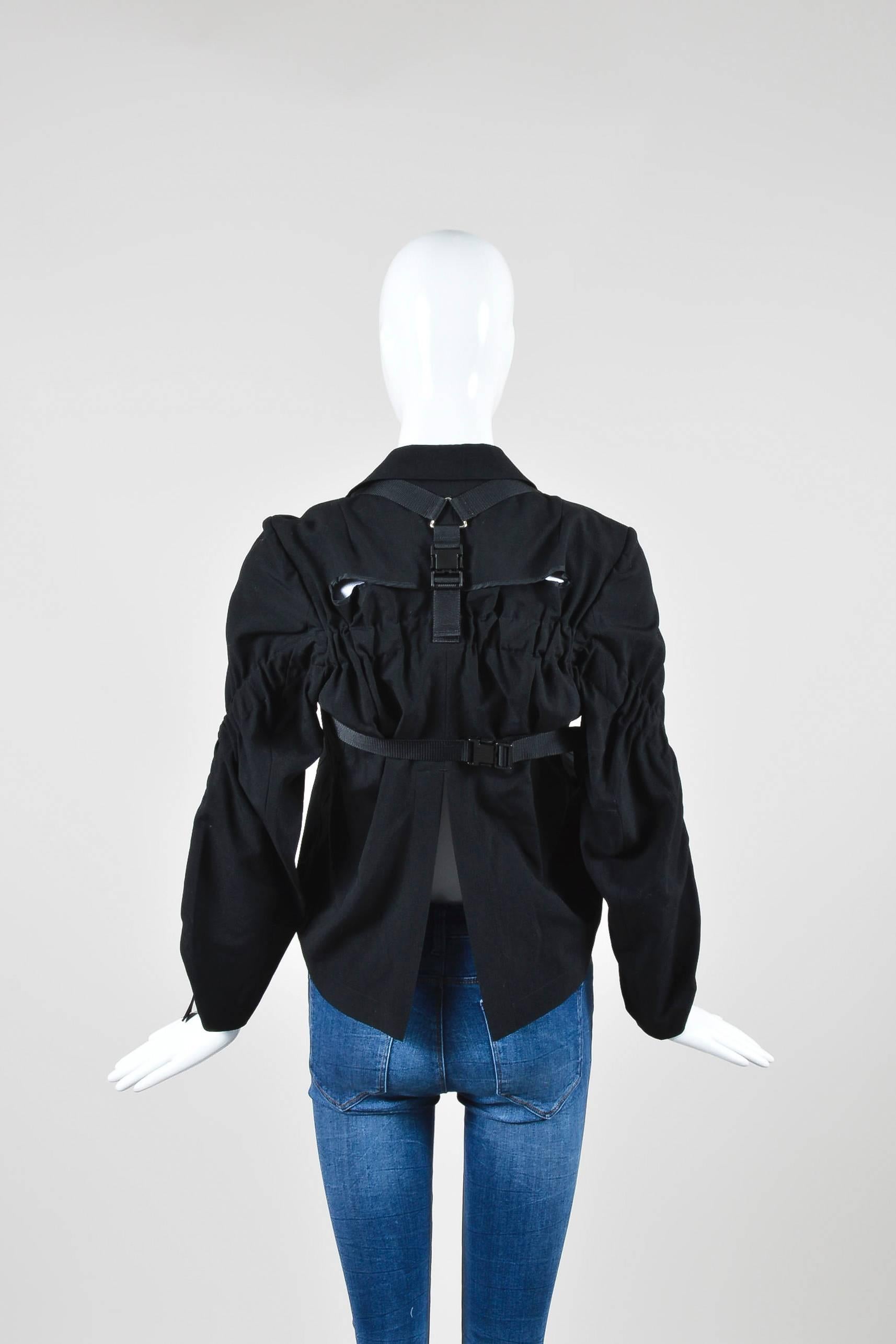 Junya Watanabe Comme Des Garcons Black Buckle Strap Harness Jacket SZ S In Excellent Condition In Chicago, IL