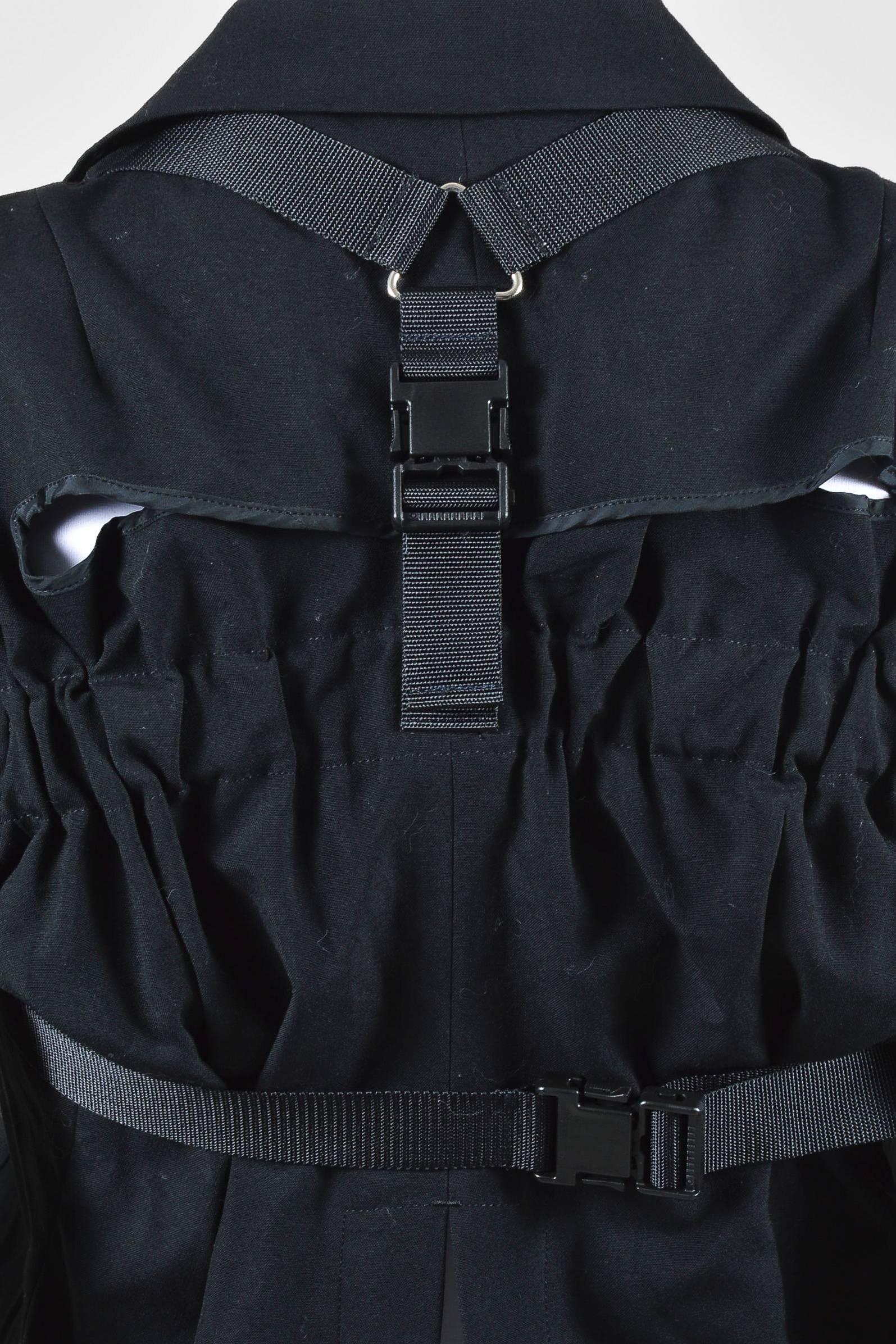 Junya Watanabe Comme Des Garcons Black Buckle Strap Harness Jacket SZ S 1