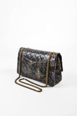 Chanel Special Edition Gray Coated Lacquered Tweed Gold Hardware Crossbody Bag