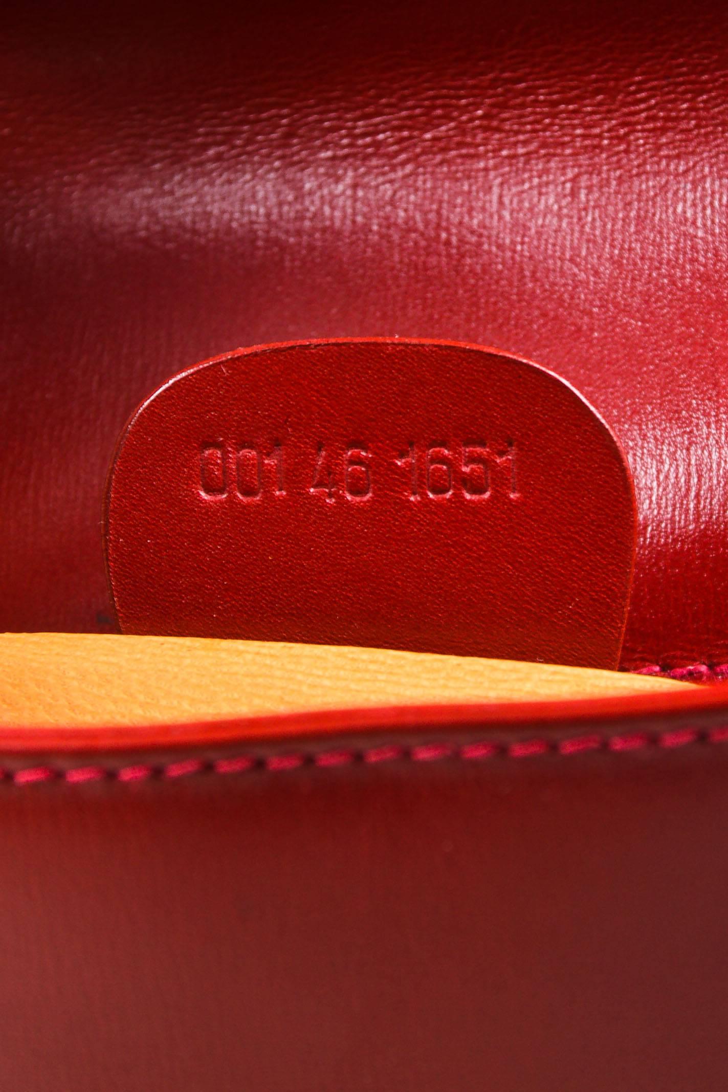Vintage Gucci Red Box Calf Leather Gold Tone Metal Dual Strap Shoulder Bag For Sale 1
