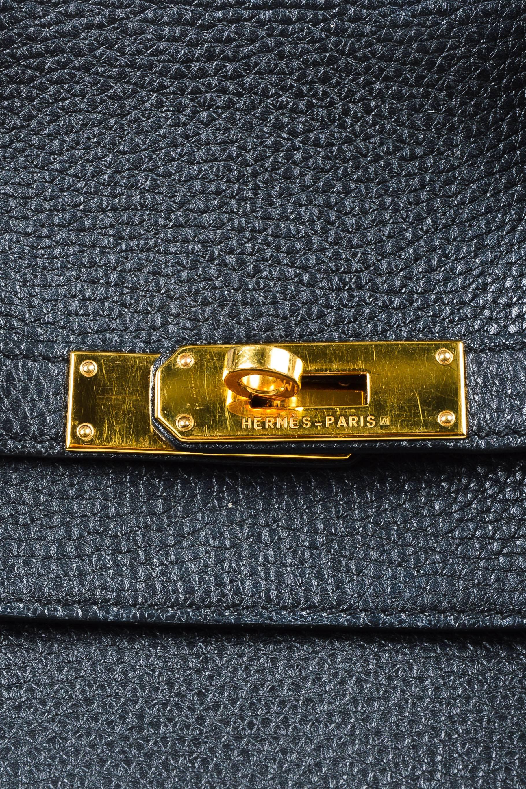 Hermes Black Togo Leather Gold Tone Hardware 