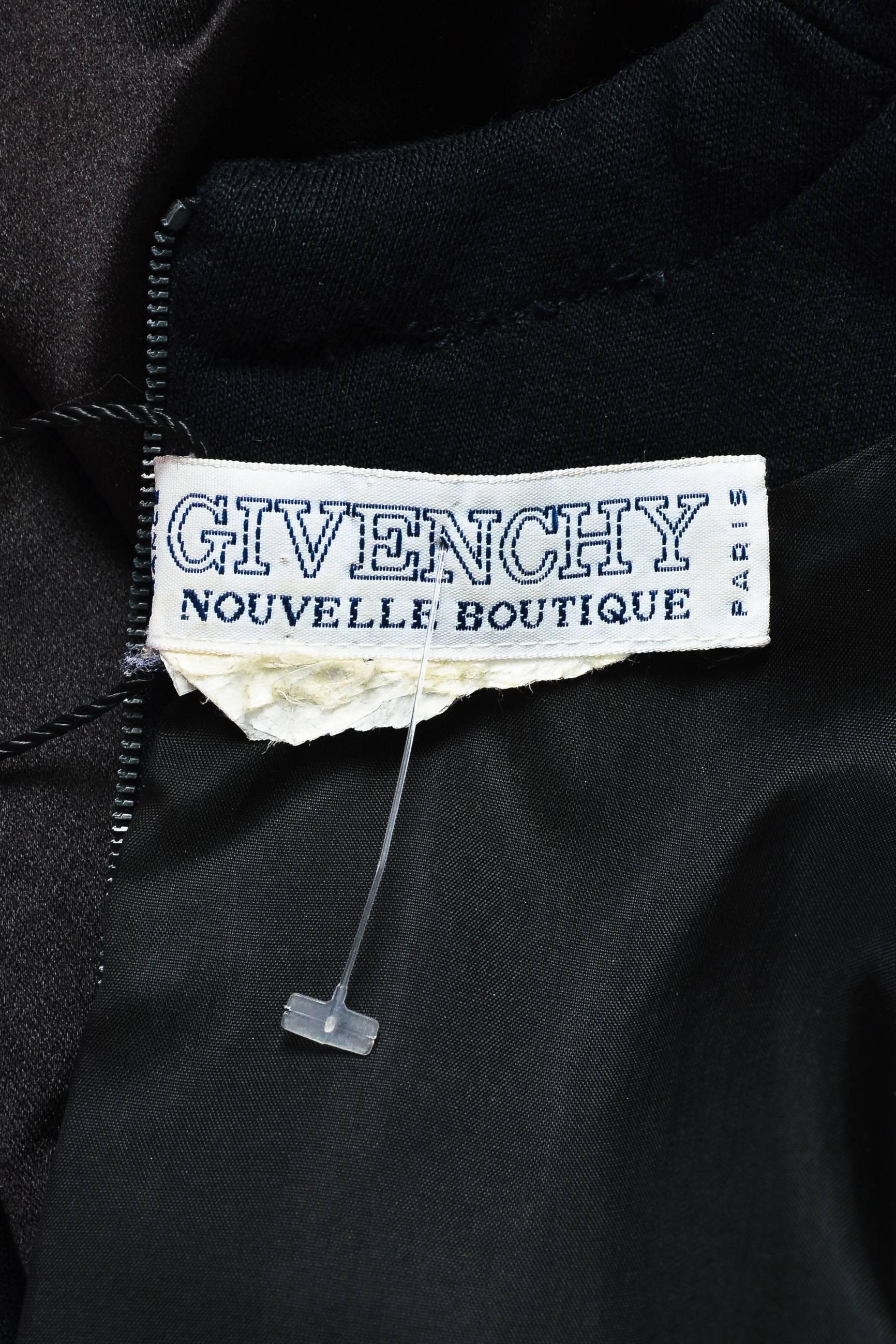Women's Vintage Givenchy Nouvelle Boutique Satin Puff Sleeve Top For Sale