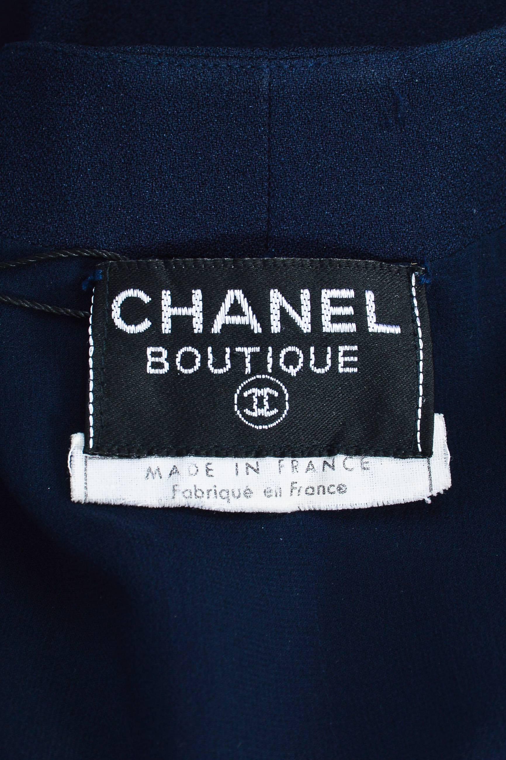 Women's Chanel Navy Blue Gold Tone 