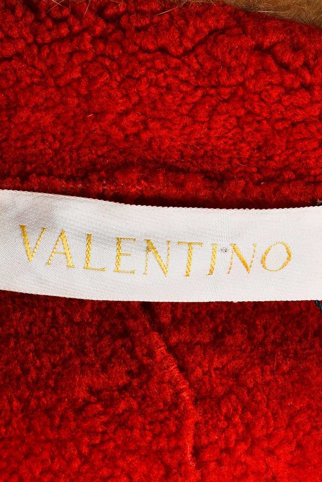 Valentino Red Brown Suede Fur Trim Button Down Jacket Size 10 For Sale 1