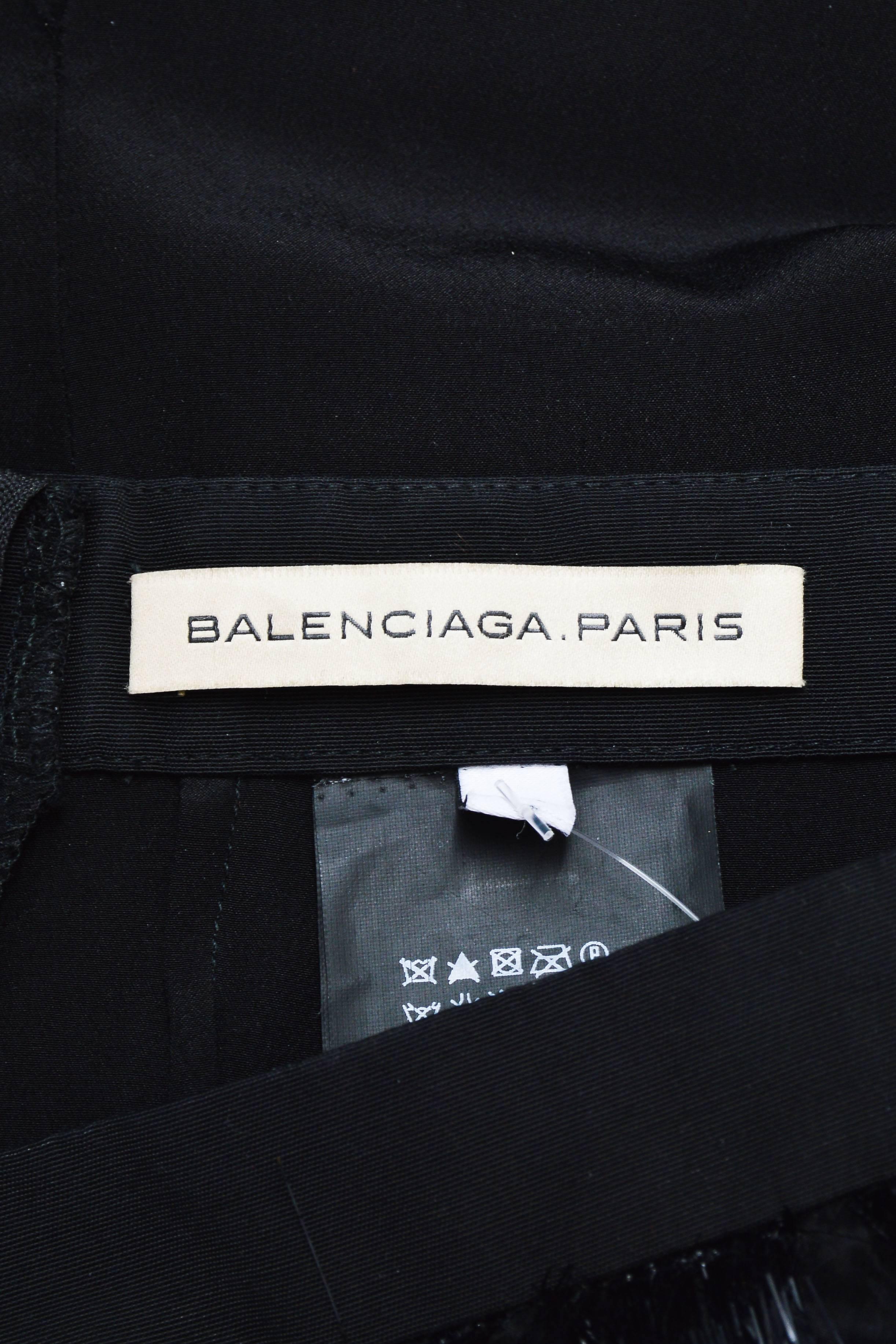 Women's Balenciaga Black Silk Blend Metallic 