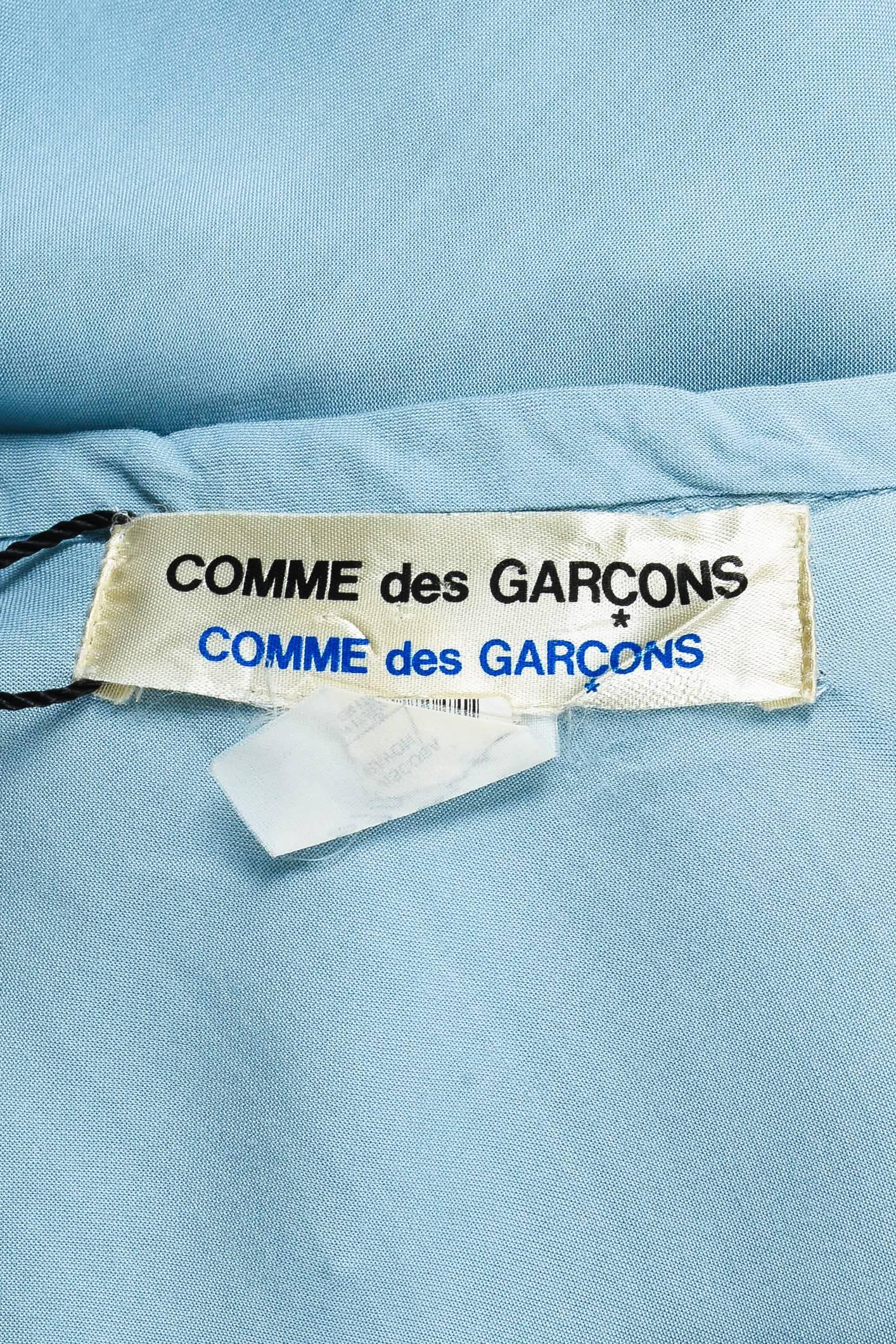 Comme des Garcons Baby Blue Short Sleeve Scoop Neck Maxi Dress For Sale 1