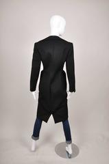 Vintage Gianfranco Ferre Black Wool Double Breasted Coat Size 40