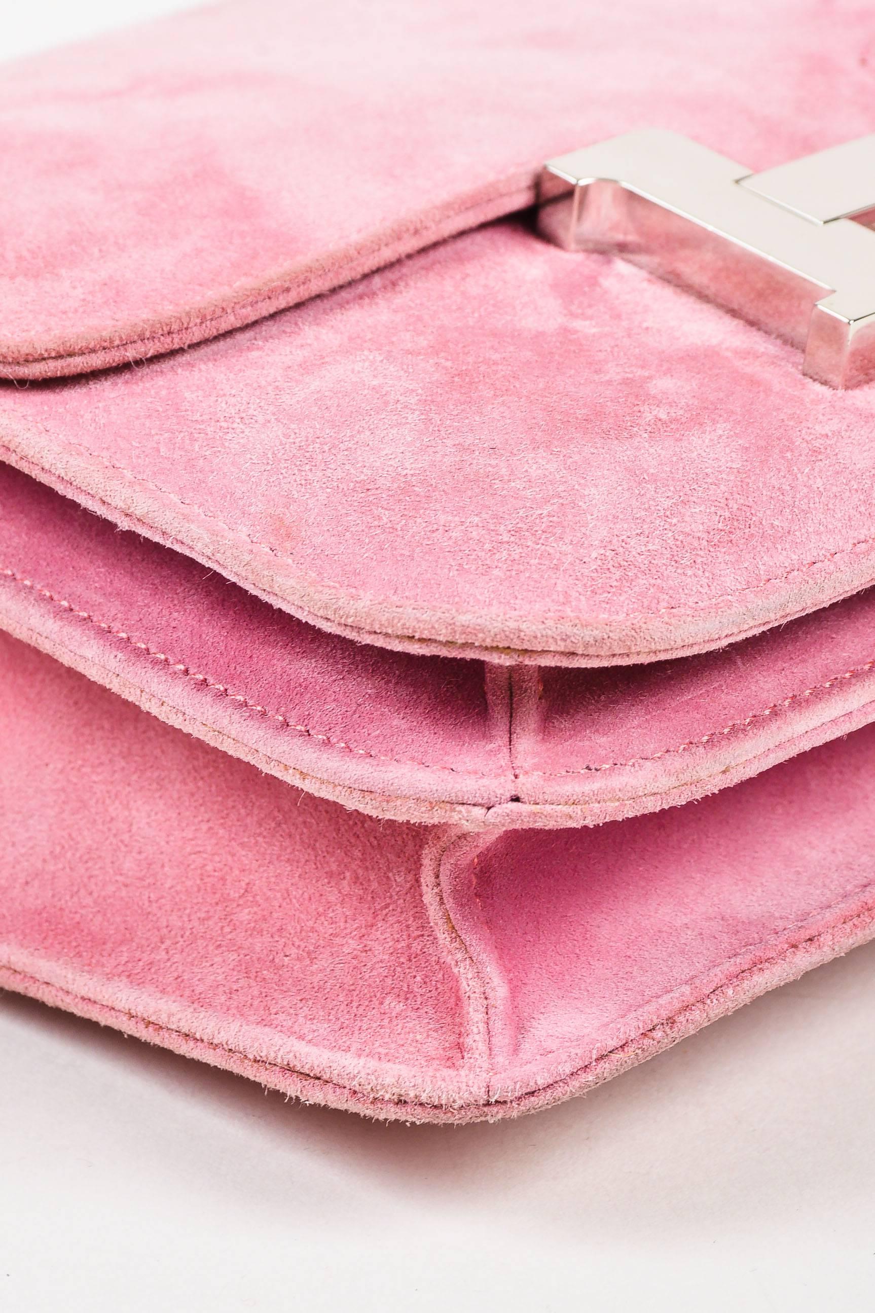 Hermes Rose Indien Pink Veau Doblis Suede 