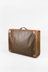 Vintage Louis Vuitton Brown Monogram Canvas Leather Hardshell Luggage Suitcase