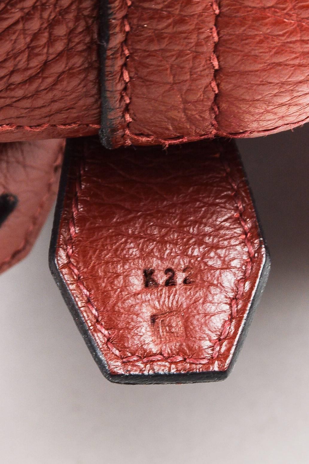 Hermes 'Rouge Venitienne' Clemence Leather Palladium Hardware 