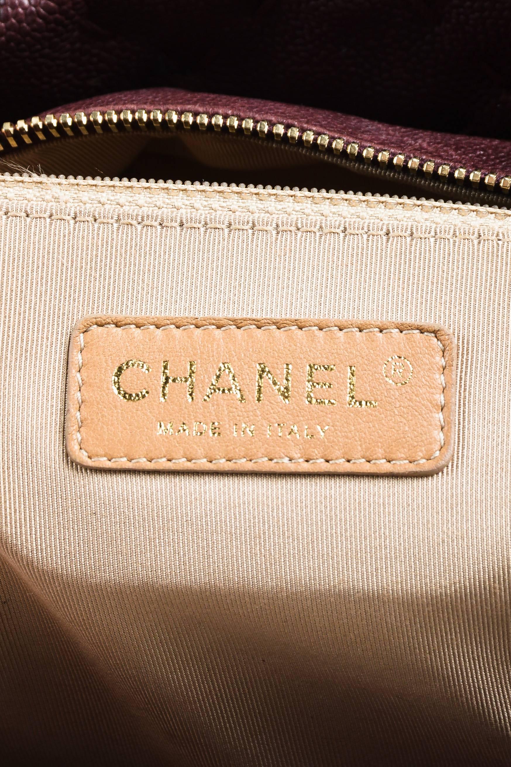Chanel Plum Caviar Leather Gold Tone 