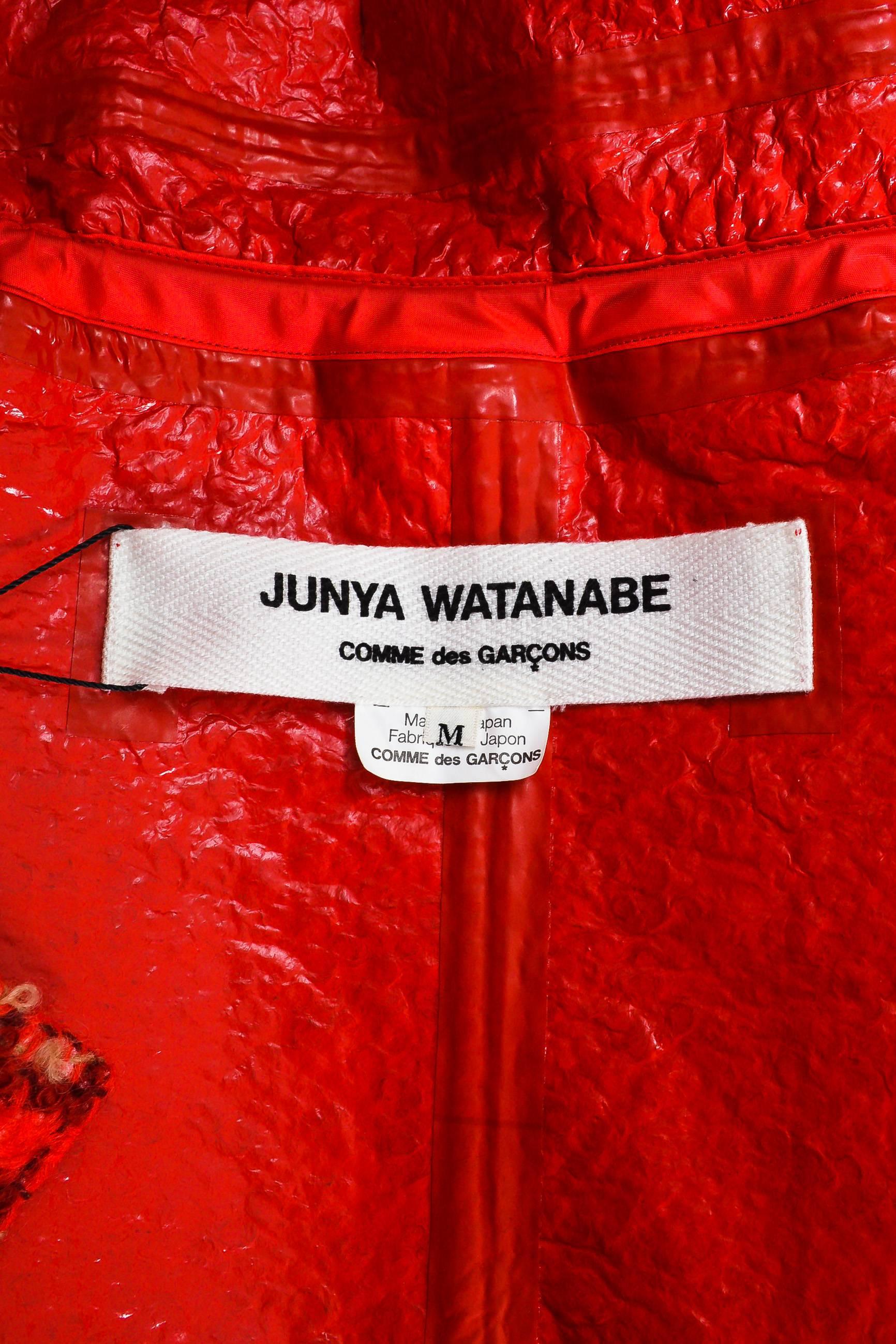Junya Watanabe Comme des Garcons Red Beige Plaid Belted Coat Size M In Good Condition In Chicago, IL
