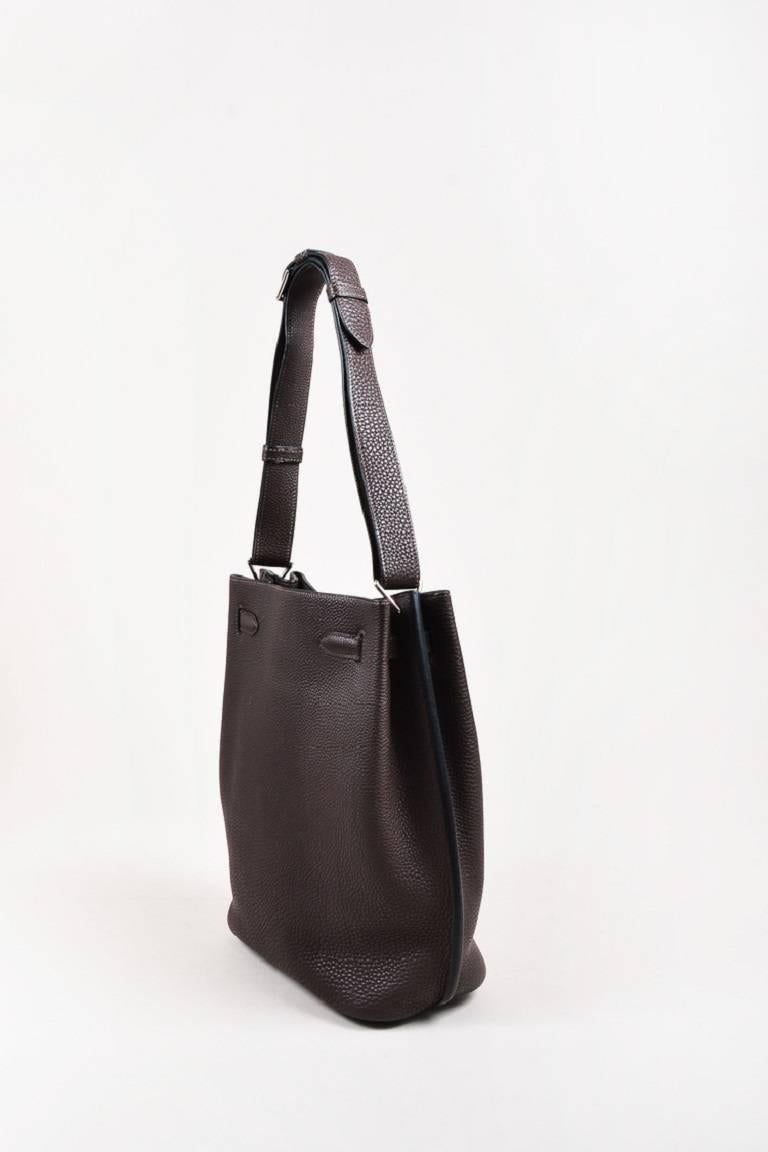 Color: Brown,"Chocolate" Brown
Made In: France
Fabric Content: Leather

Item Specifics & Details: Retails at $7,250. Rich chocolate brown togo leather "So Kelly 22" shoulder bag from Hermes circa 2008. Palladium hardware