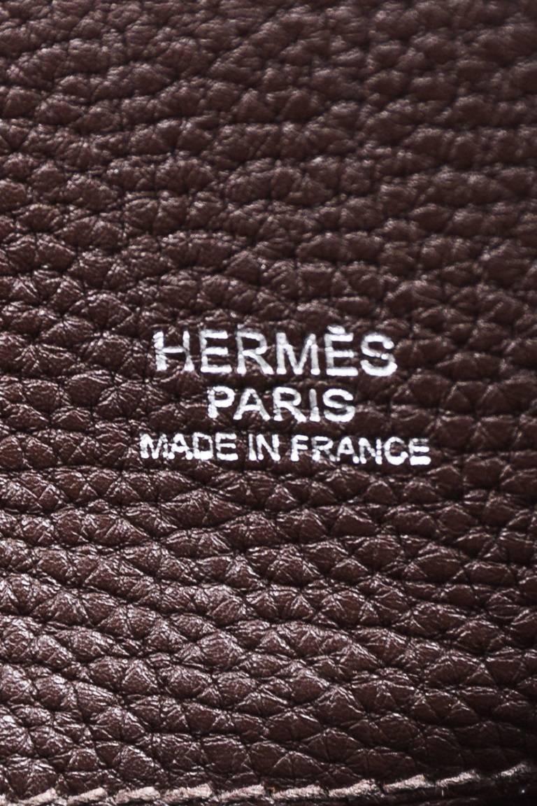 Hermes Chocolate Brown Togo Leather 