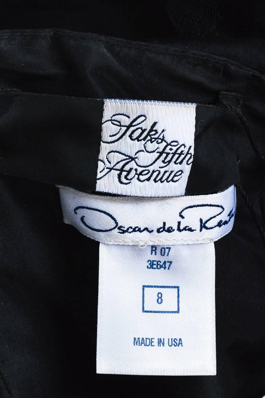 Oscar de la Renta Resort 07 Black Corset Ruffle Dress Size 8 For Sale 1
