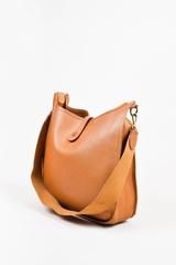 Hermes 'Gold' Brown Courchevel Leather "Evelyne I GM" Shoulder Bag