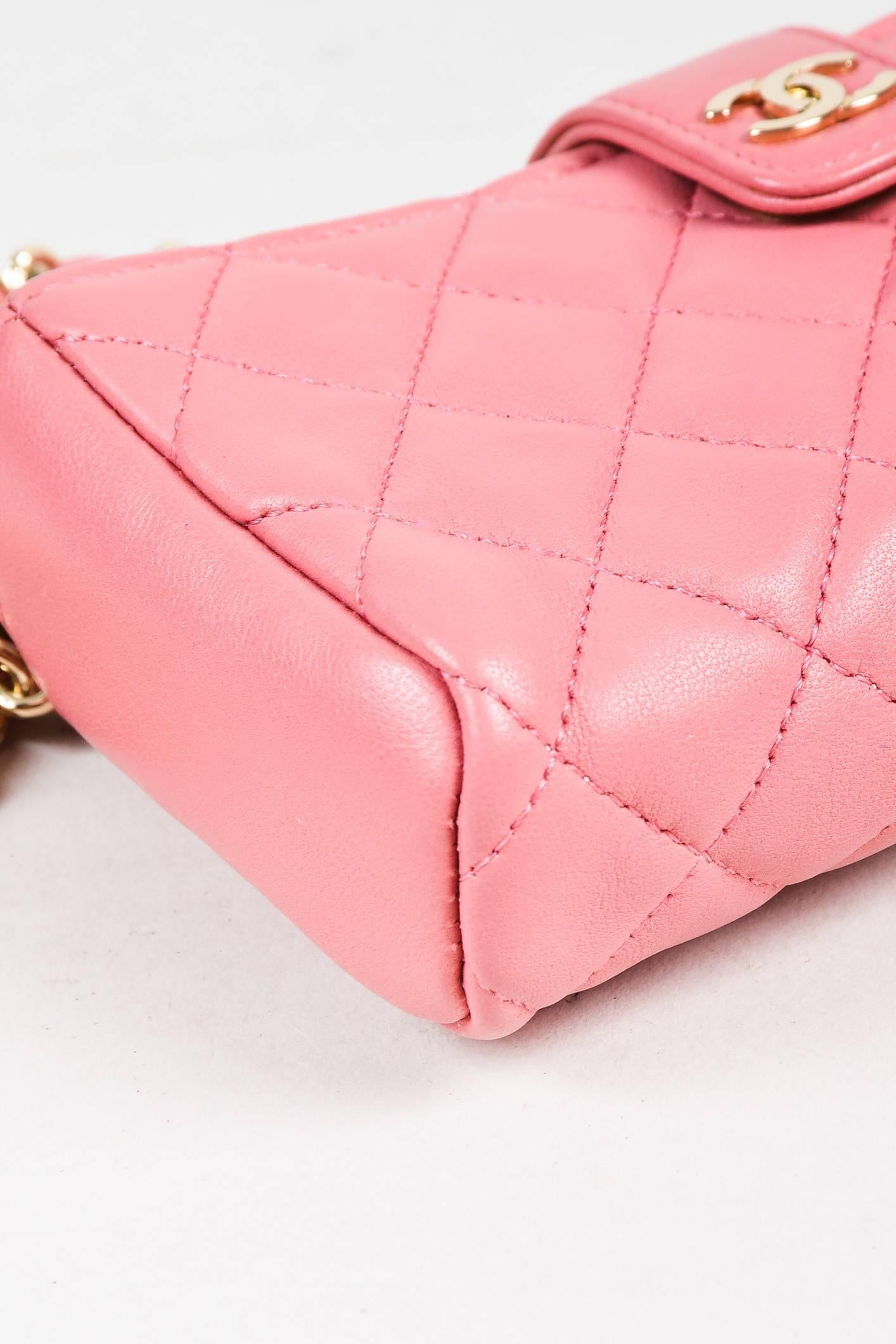 Chanel Pink Lamb Leather Quilted Valentine Collection Mini Crossbody Bag 1