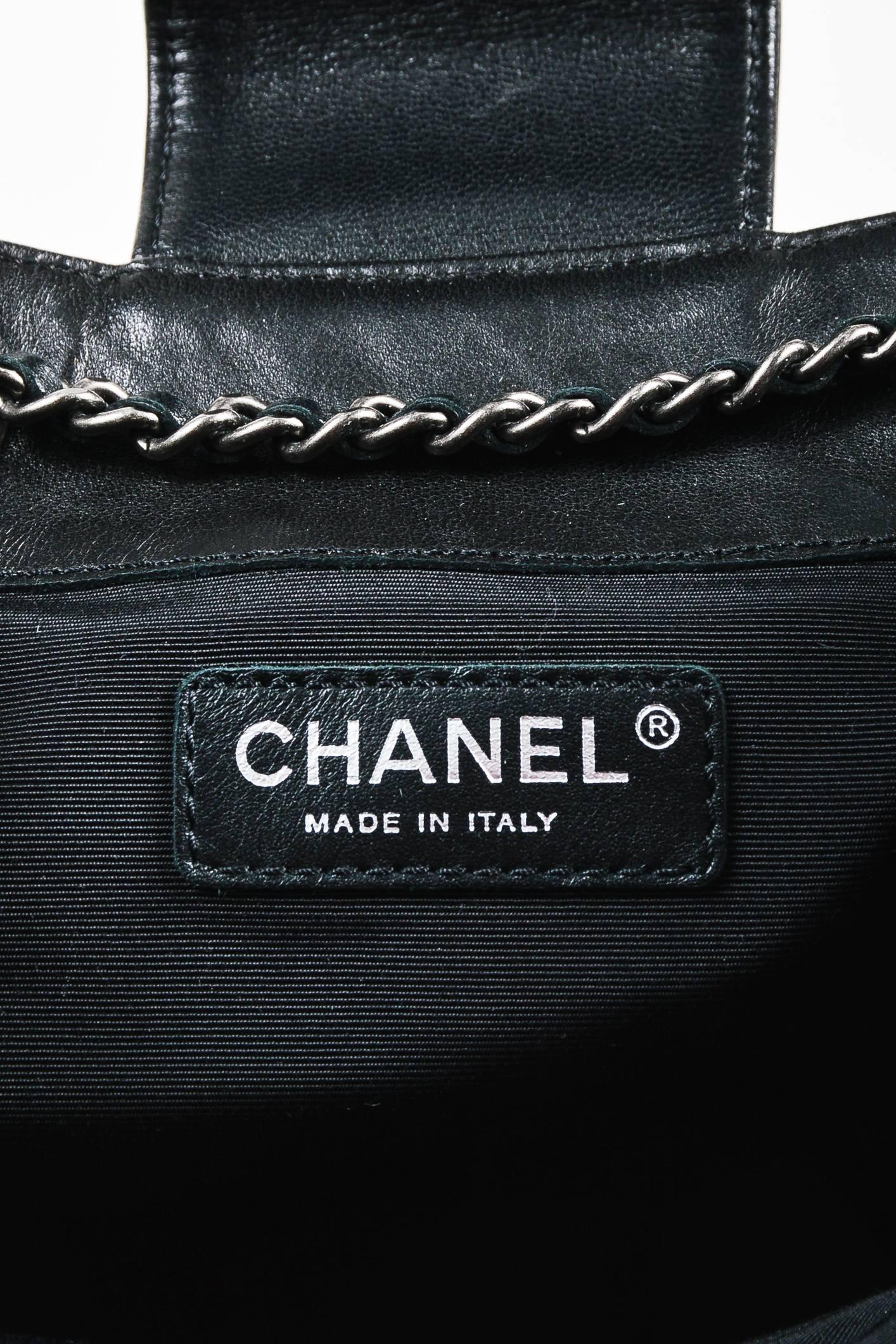 Chanel Black Lambskin Leather Quilted 