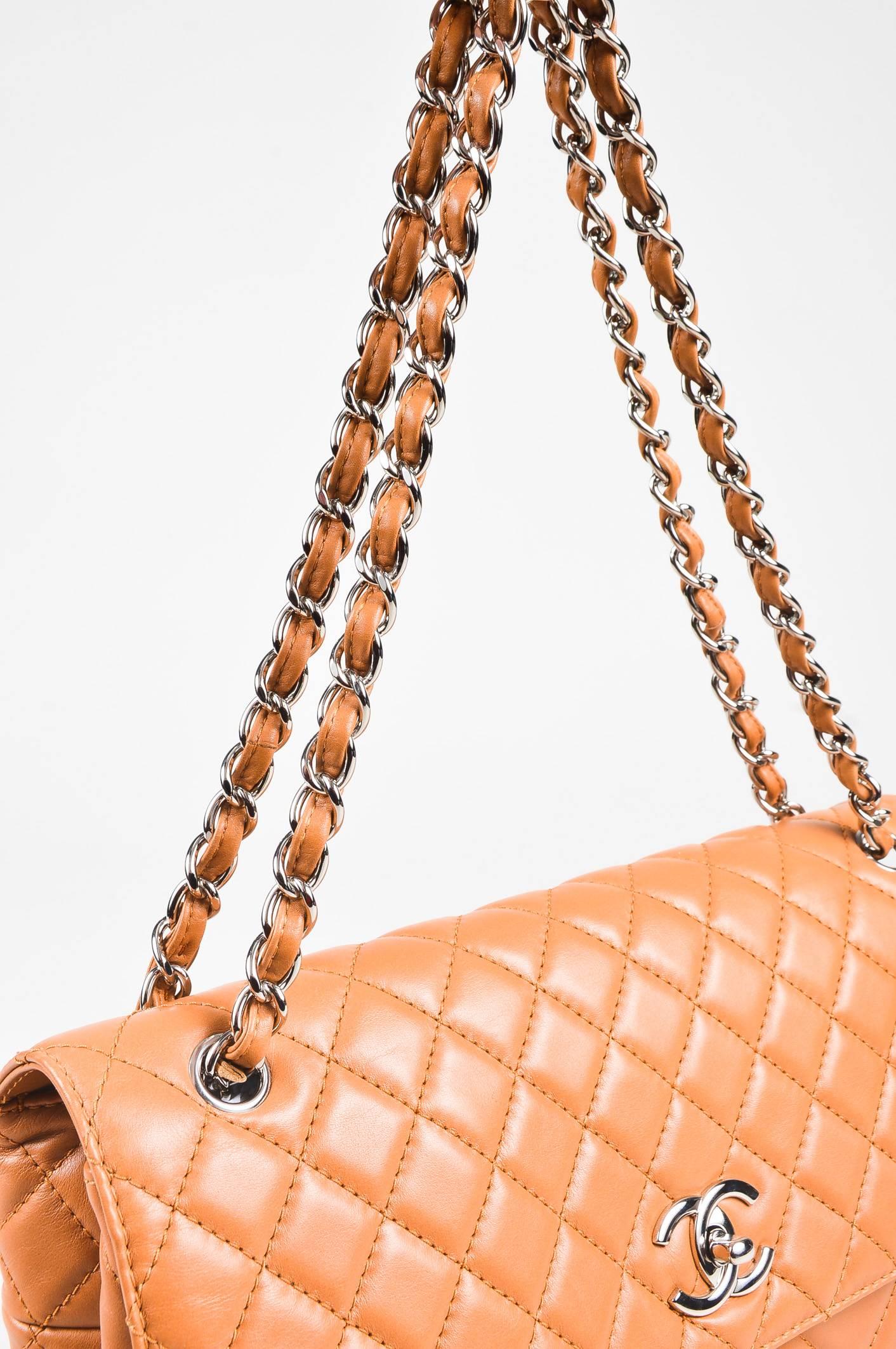 Chanel Tan Lambskin Leather Quilted 