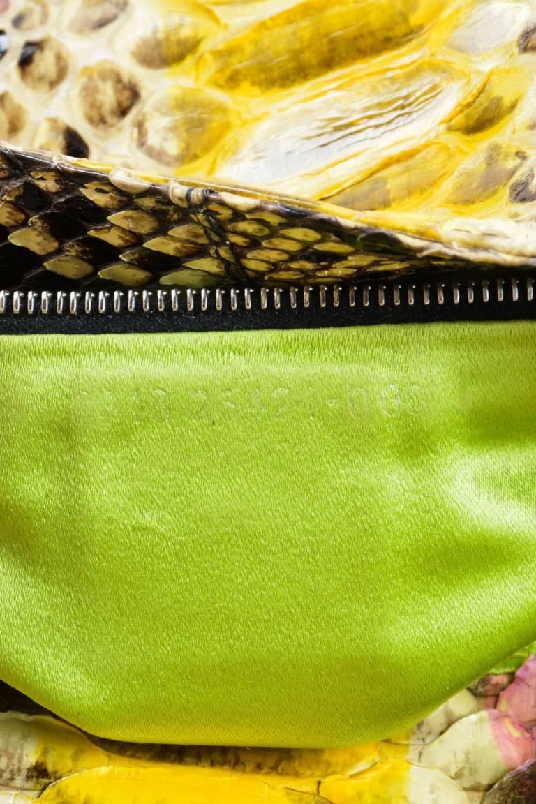 Women's Fendi Limited Edition Multicolor Python Leather Mirrors Baguette Handbag For Sale