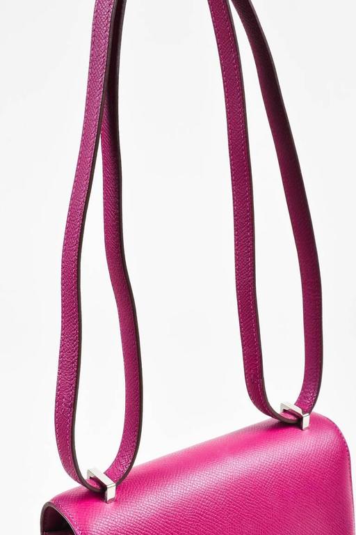 Hermes "Tosca" Pink Epsom Leather 'H' Clasp Mini "Constance" Flap Bag at 1stDibs tosca purses