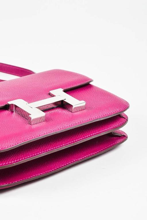 Hermes "Tosca" Pink Epsom Leather 'H' Clasp Mini "Constance" Flap Bag at 1stDibs tosca purses