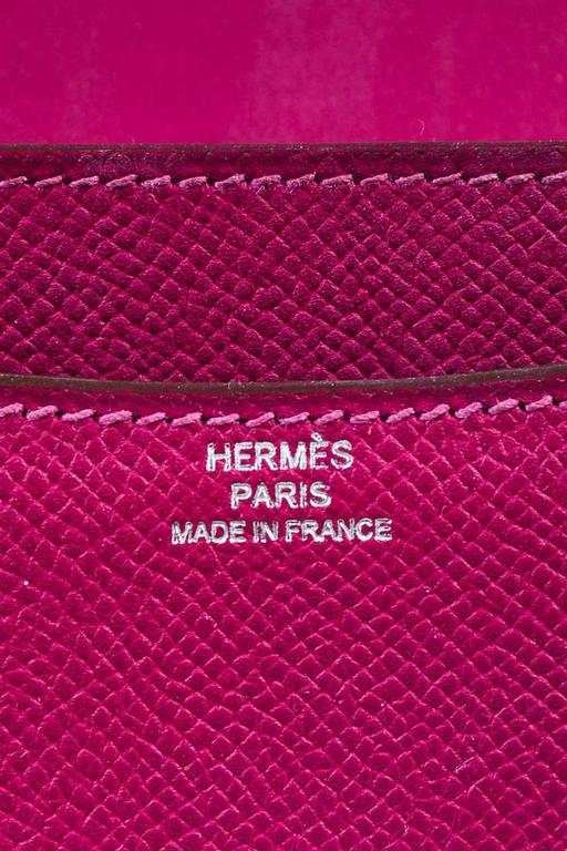 Hermes "Tosca" Pink Epsom Leather 'H' Clasp Mini "Constance" Flap Bag at 1stDibs tosca purses