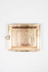 Hermes Vide Poche Metallic Gold Lacquered Lizard Tab "Chakor GM" Change Tray