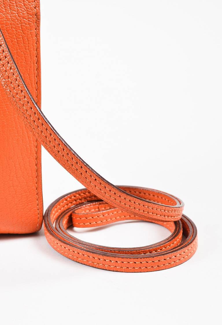 Hermes Orange Chevre Mysore Leather 