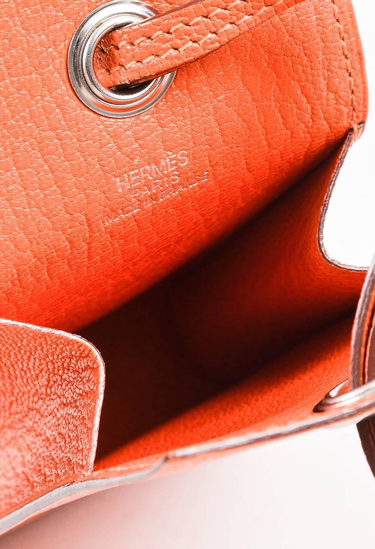 Women's or Men's Hermes Orange Chevre Mysore Leather 