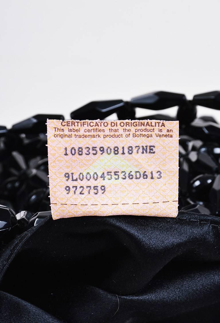 Vintage Bottega Veneta Black Beaded Embellished Top Handle Evening Handbag 4