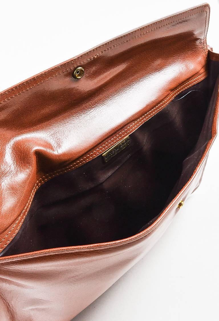 Vintage Bottega Veneta Brown Leather Top Handle Double Flap Briefcase Bag 2