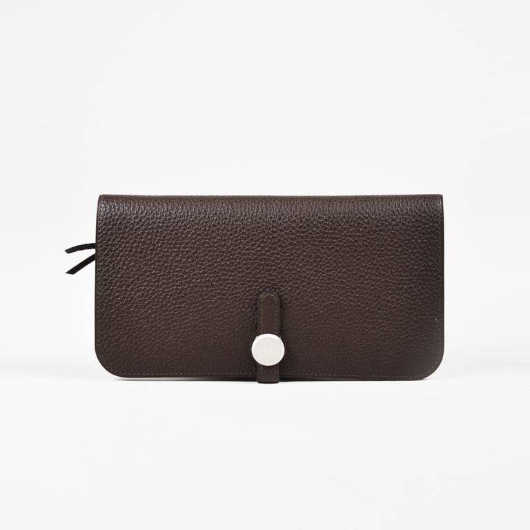 Hermes Chocolate Brown Togo Leather 