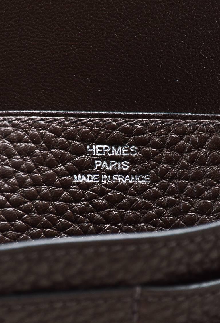 Women's or Men's Hermes Chocolate Brown Togo Leather 