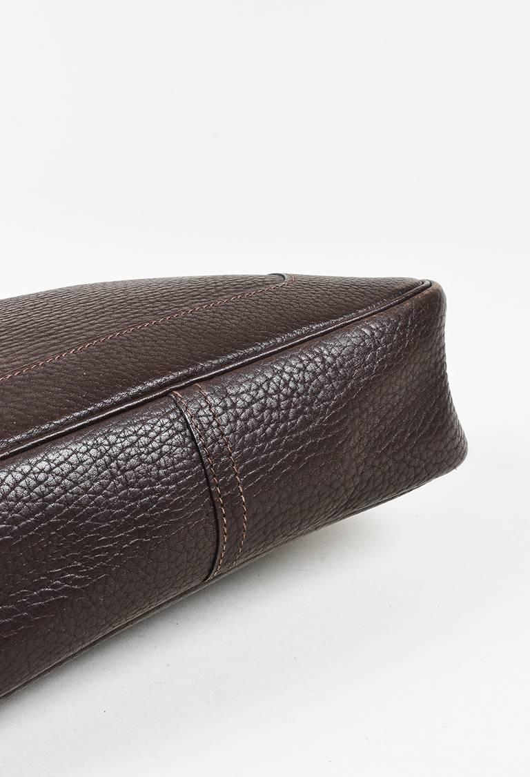 Black Vintage Hermes Chocolate Clemence Leather Gold Hardware 