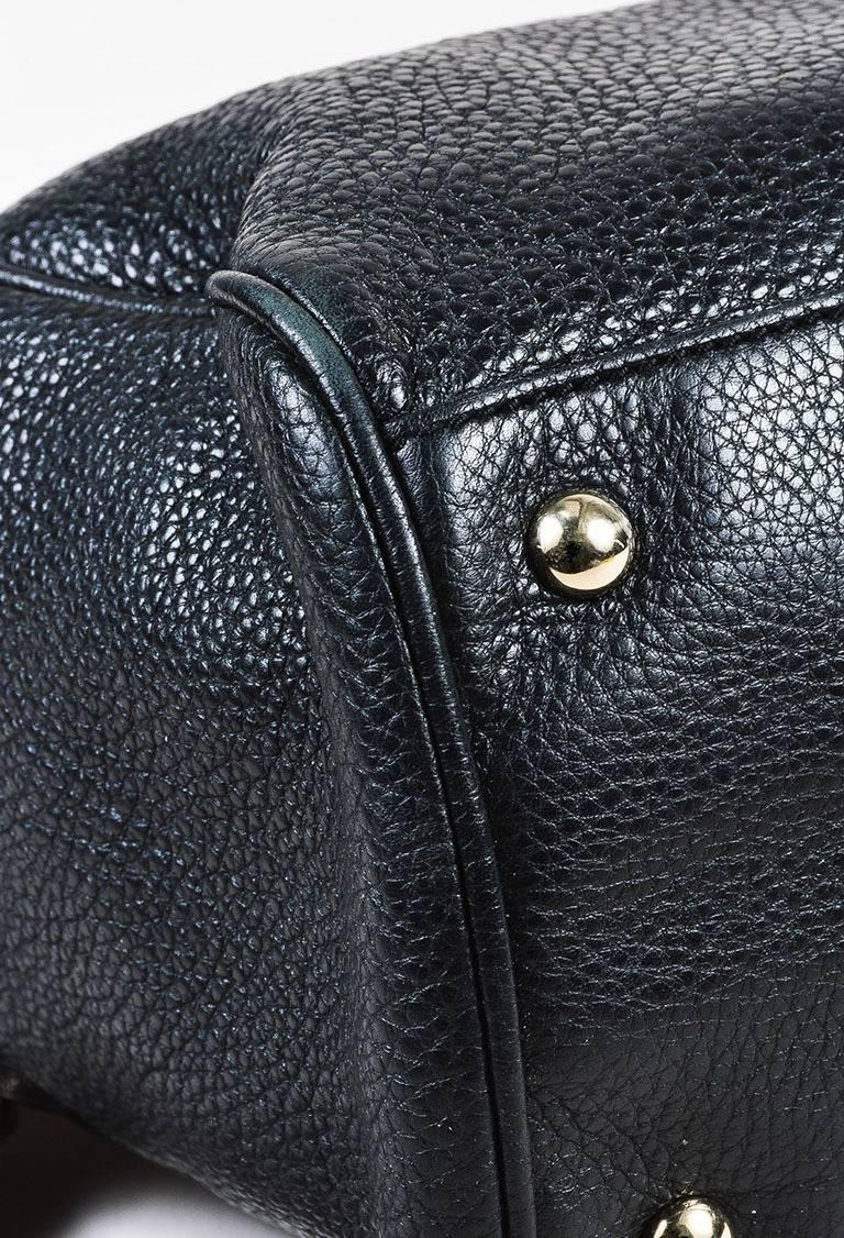 Women's or Men's Gucci Black Pebbled Leather Top Handle 