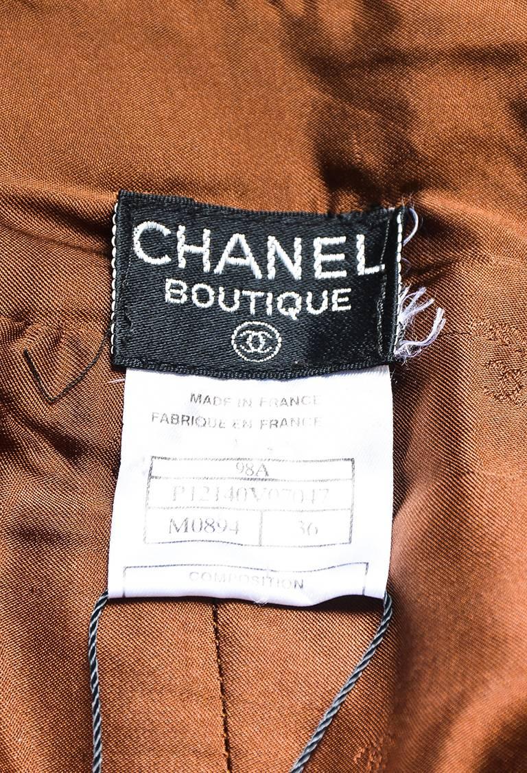Chanel Autumn 1998 Brown Multicolor Wool Tweed Skirt SZ 36 For Sale 1