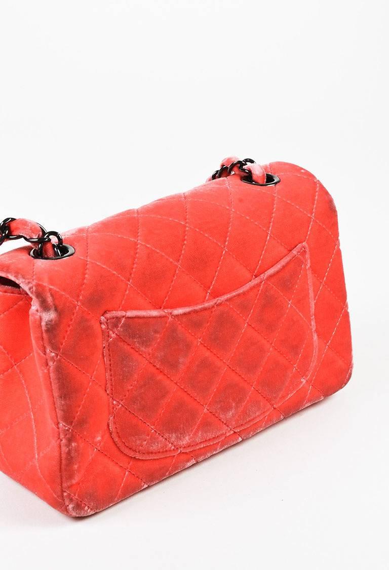 pink velvet chanel bag