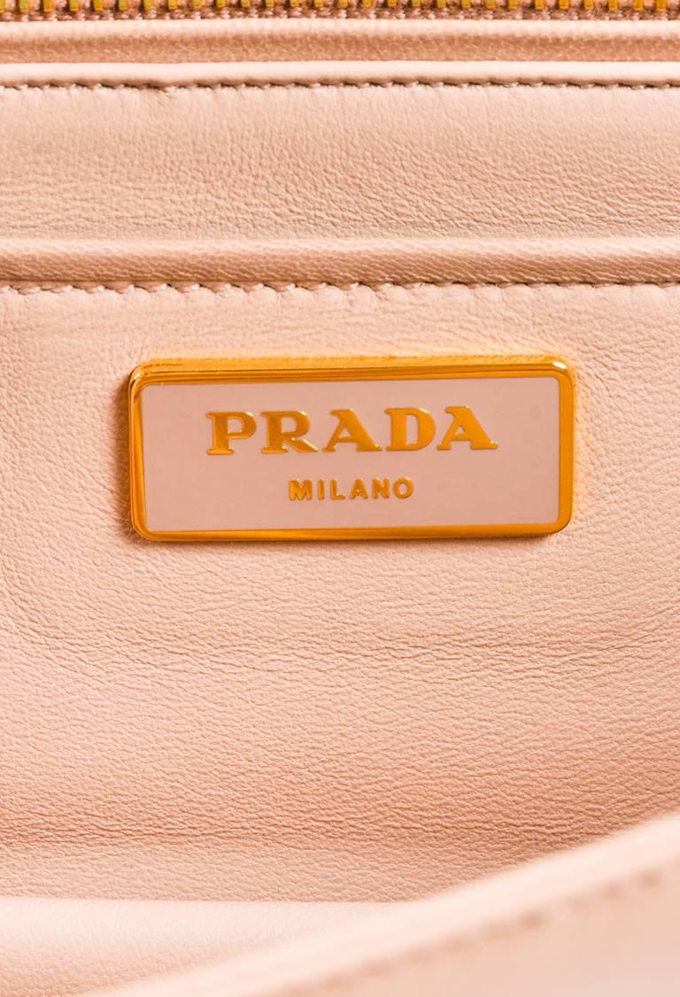 Women's or Men's Prada Cammeo Beige Leather Plastic Chain Link Strap 