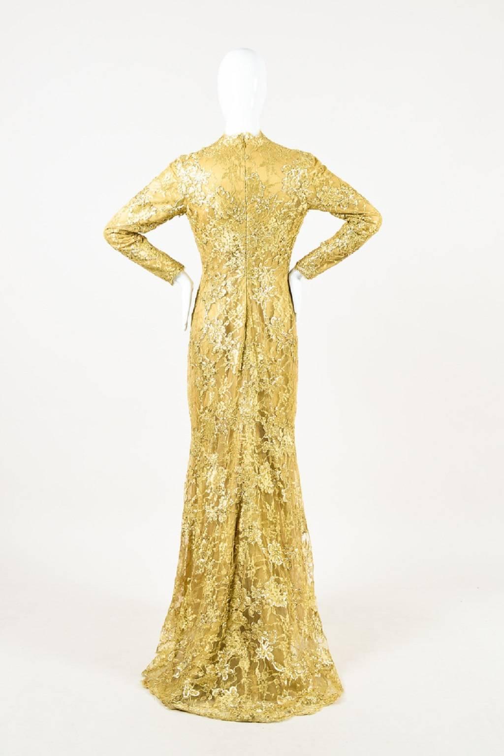 metallic gold gown