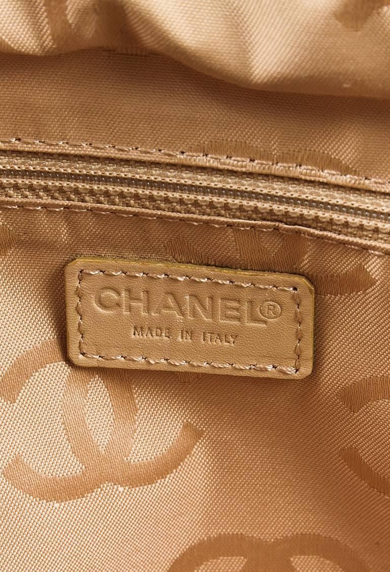 Chanel Camel Brown Suede Stitched Fringe Tassel East West Bag For Sale 5