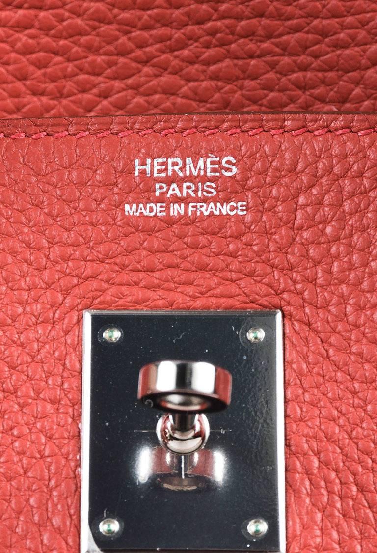 Hermes Watermelon Clemence Leather Palladium Hardware 