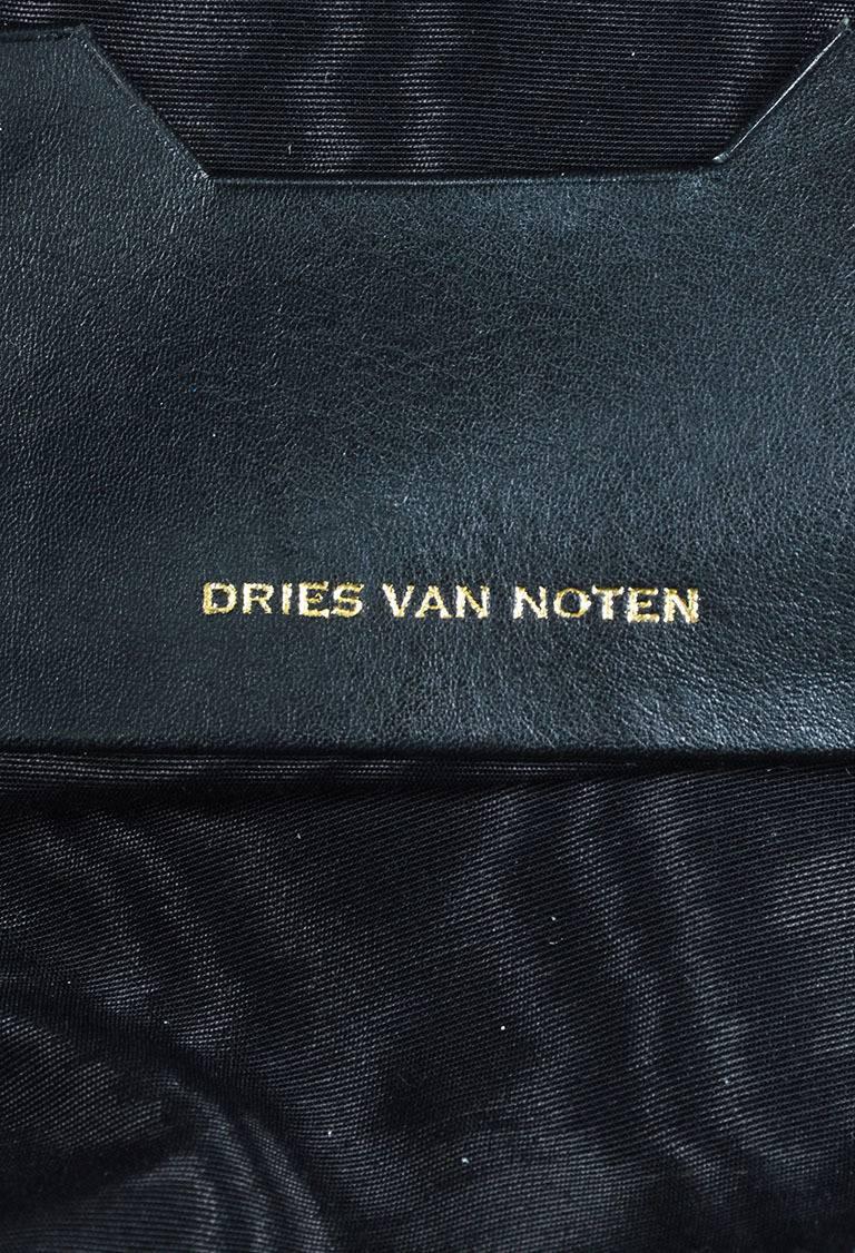 Dries Van Noten NWT Burgundy Black Velvet Leather Trim Drawstring Backpack Bag For Sale 4