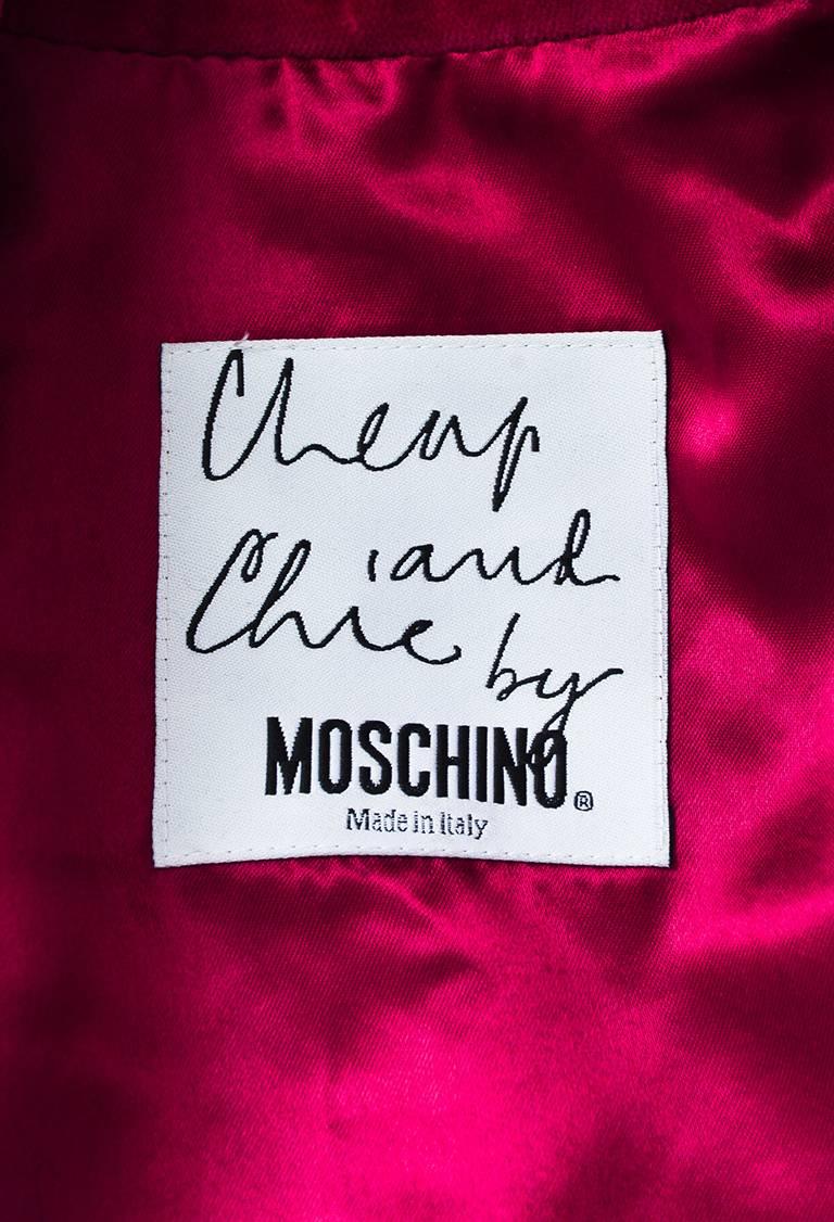 Moschino Cheap and Chic Black Multicolor Virgin Wool Tweed Boucle Jacket SZ 6 For Sale 1